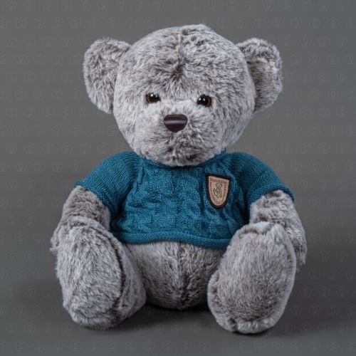Мягкая игрушка "Мишка серый в кофте" 25 см.